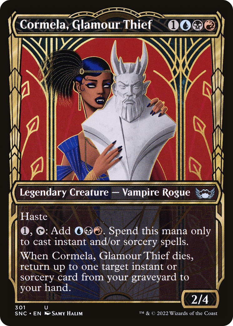 Image of Cormela, Glamour Thief (Showcase) (SNC-301) - Streets of New Capenna: (Showcase) Foil