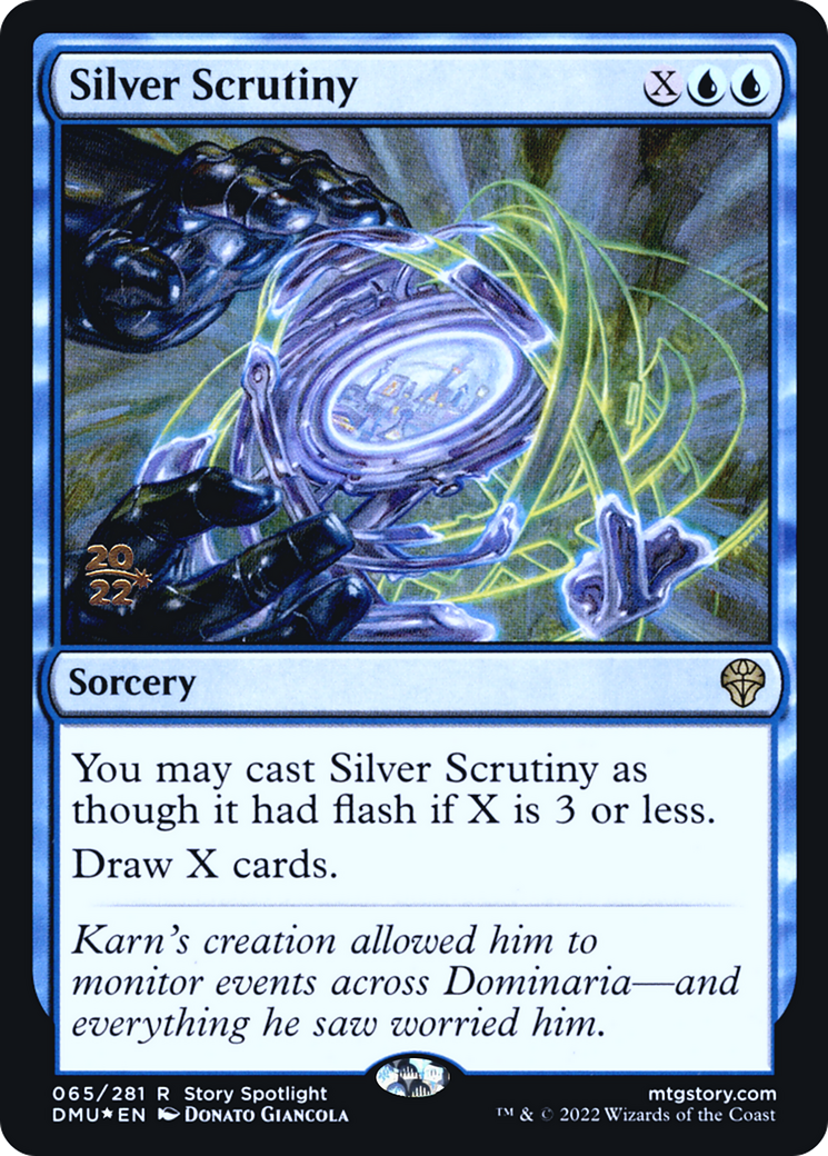Image of Silver Scrutiny (PRE-065) - Dominaria United Promos Foil