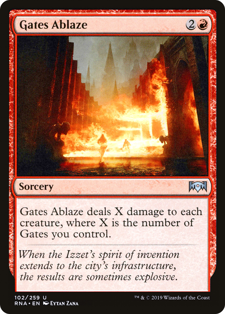 Image of Gates Ablaze (RNA-102) - Ravnica Allegiance