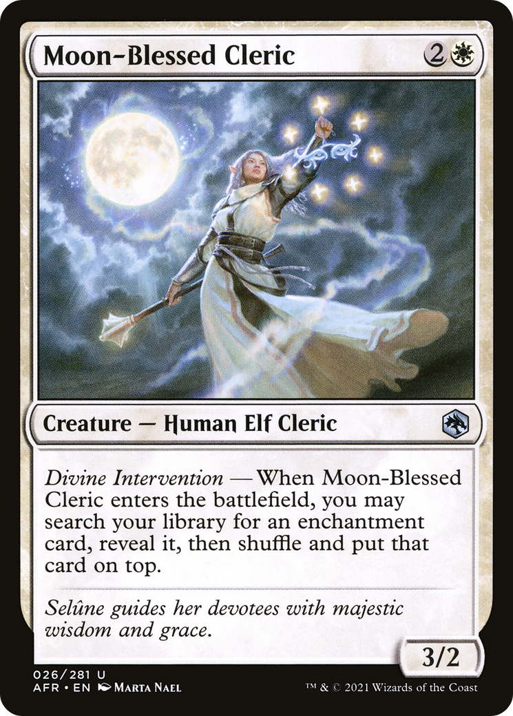 Image of Moon-Blessed Cleric (AFR-026) - Adventures in the Forgotten Realms Foil