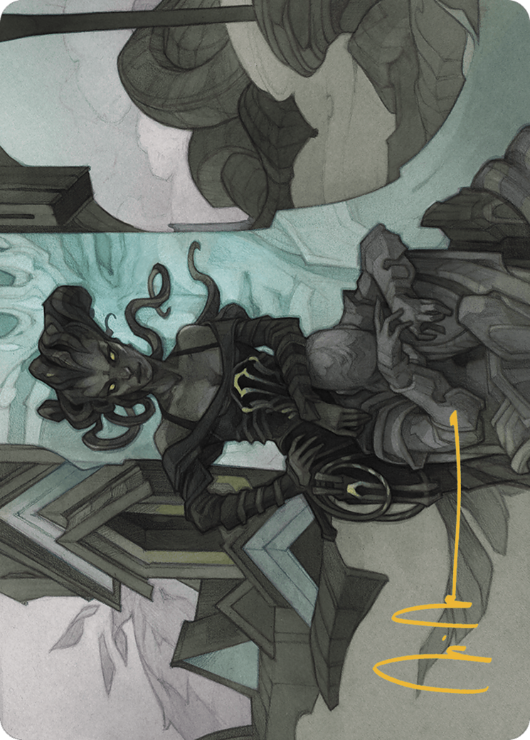 Image of Vraska Joins Up // Vraska Joins Up (AOTJ-034) - Outlaws of Thunder Junction Art Series (Borderless) Foil