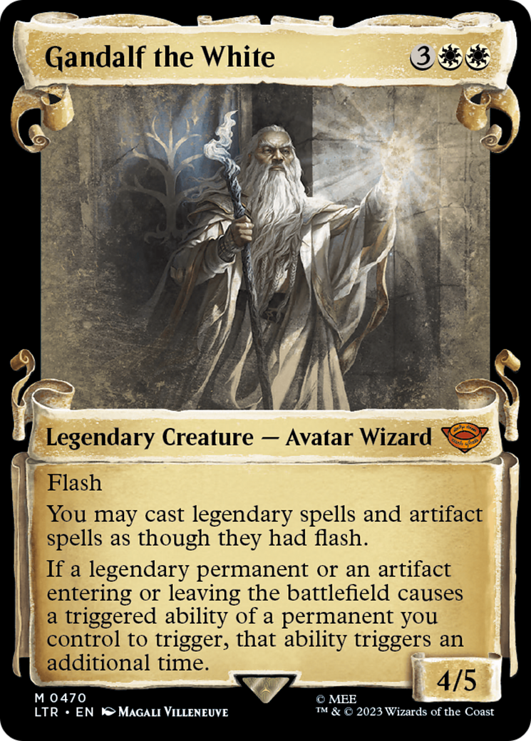Image of Gandalf the White (Showcase Scrolls) (LTR-470) - The Lord of the Rings: Tales of Middle-earth: (Showcase) Foil