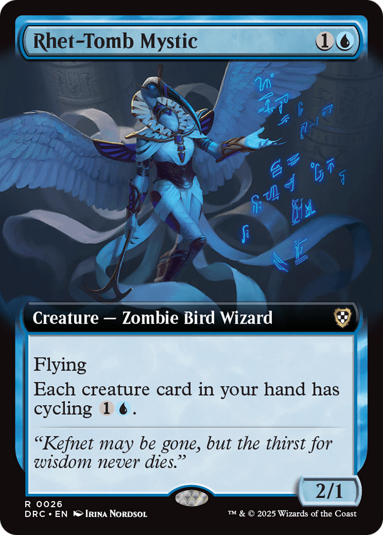 Image of Rhet-Tomb Mystic (Extended Art) (DRC-026) - Commander: Aetherdrift: (Extended Art)