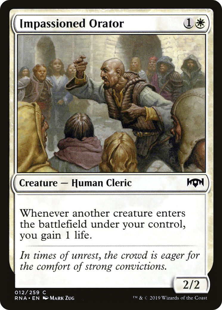 Image of Impassioned Orator (RNA-012) - Ravnica Allegiance