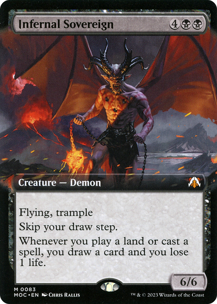 Image of Infernal Sovereign (Extended Art) (MOC-083) - March of the Machine Commander: (Extended Art) Foil