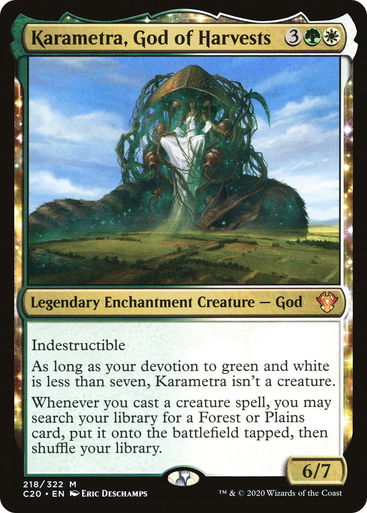 Image of Karametra, God of Harvests (C20-218) - Commander 2020: (enchantment)