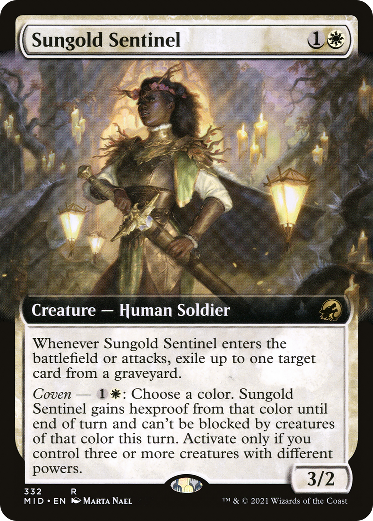 Image of Sungold Sentinel (Extended Art) (MID-332) - Innistrad: Midnight Hunt: (Extended Art)