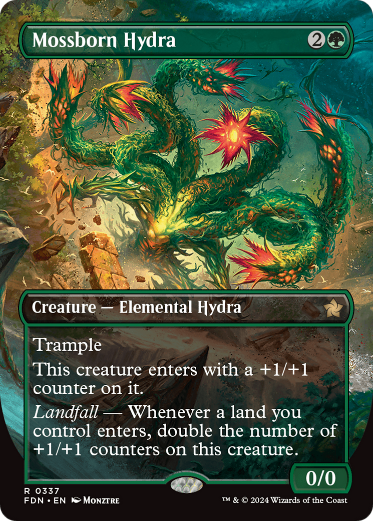 Image of Mossborn Hydra (Borderless) (FDN-337) - Foundations (Borderless)