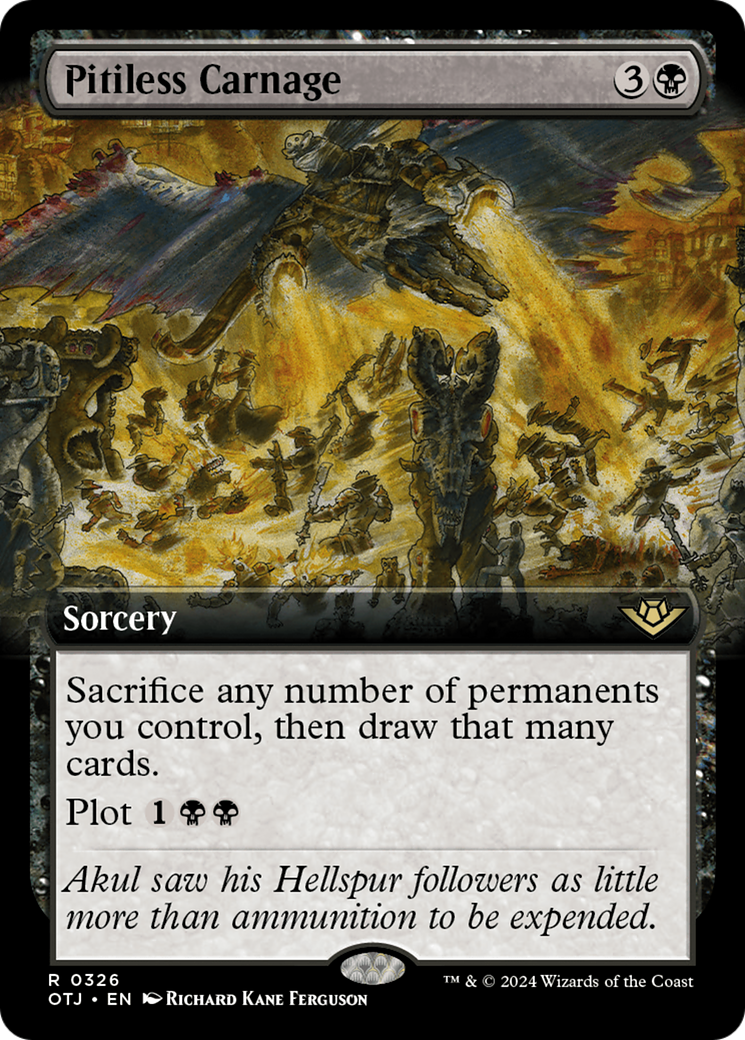 Image of Pitiless Carnage (Extended Art) (OTJ-326) - Outlaws of Thunder Junction: (Extended Art)