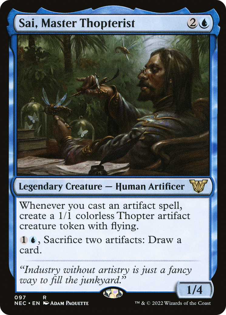 Image of Sai, Master Thopterist (NEC-097) - Neon Dynasty Commander