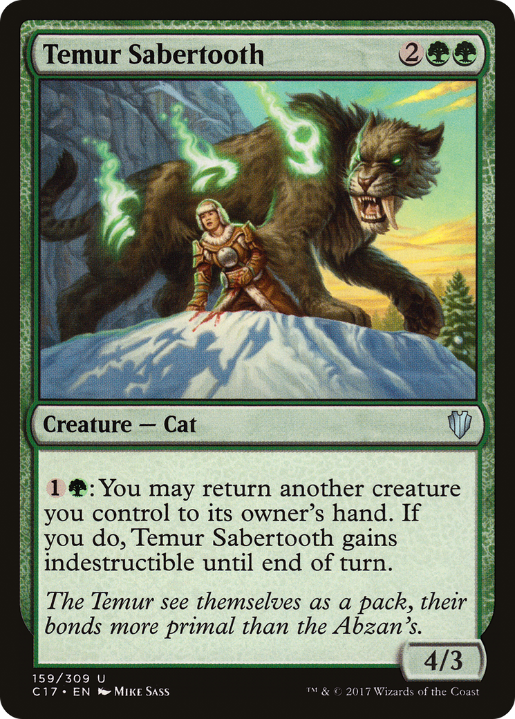 Image of Temur Sabertooth (C17-159) - Commander 2017