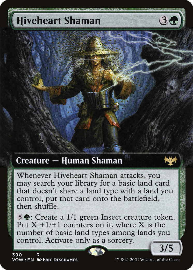 Image of Hiveheart Shaman (Extended Art) (VOW-390) - Innistrad: Crimson Vow: (Extended Art)