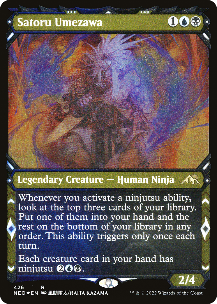Image of Satoru Umezawa (NEO-426) - Kamigawa: Neon Dynasty: (Showcase) Etched Foil