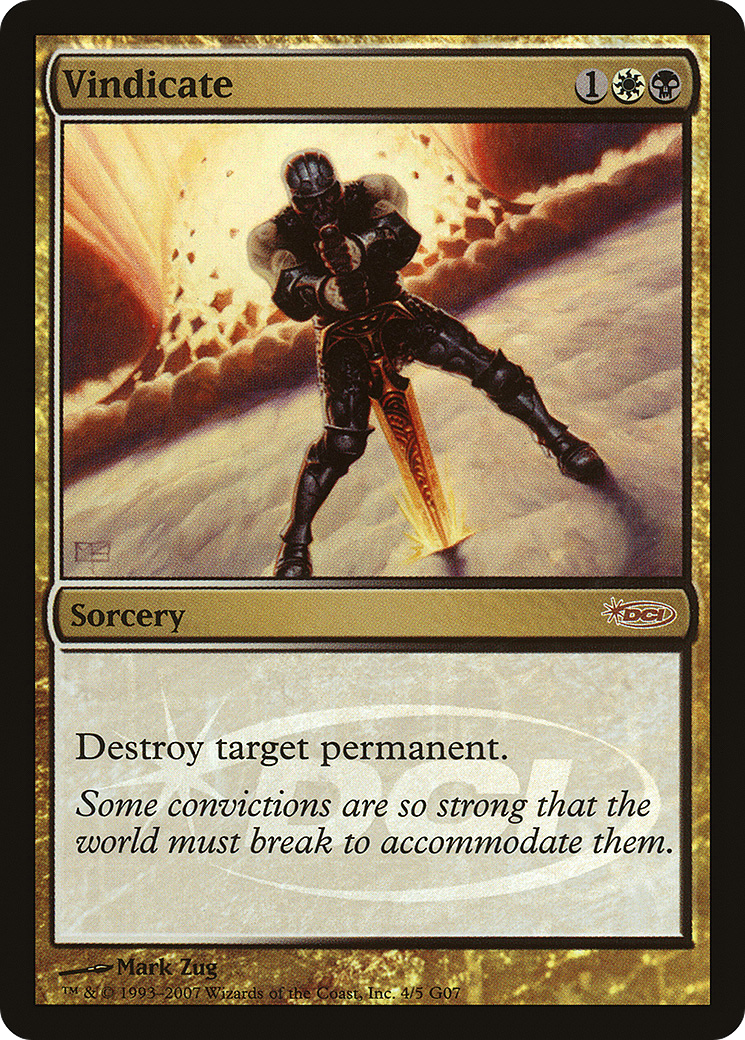 Image of Vindicate (2007) (JDG-004) - Judge Gift Cards 2007 Foil