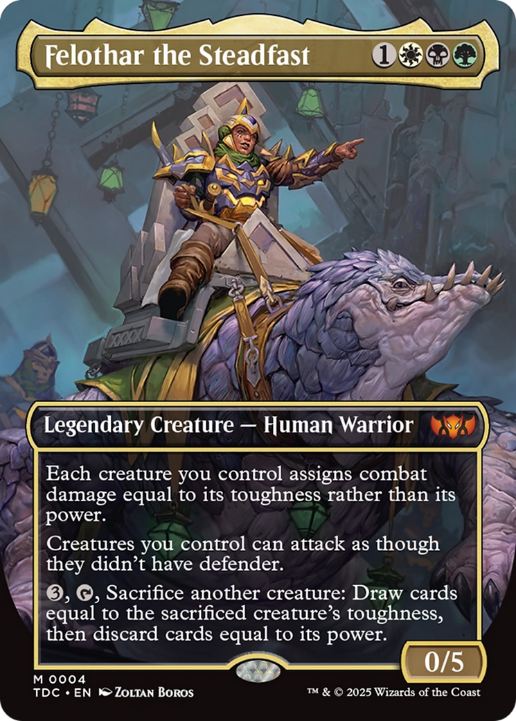 Image of Felothar the Steadfast (Borderless) (TDC-004) - Commander: Tarkir: Dragonstorm (Borderless)