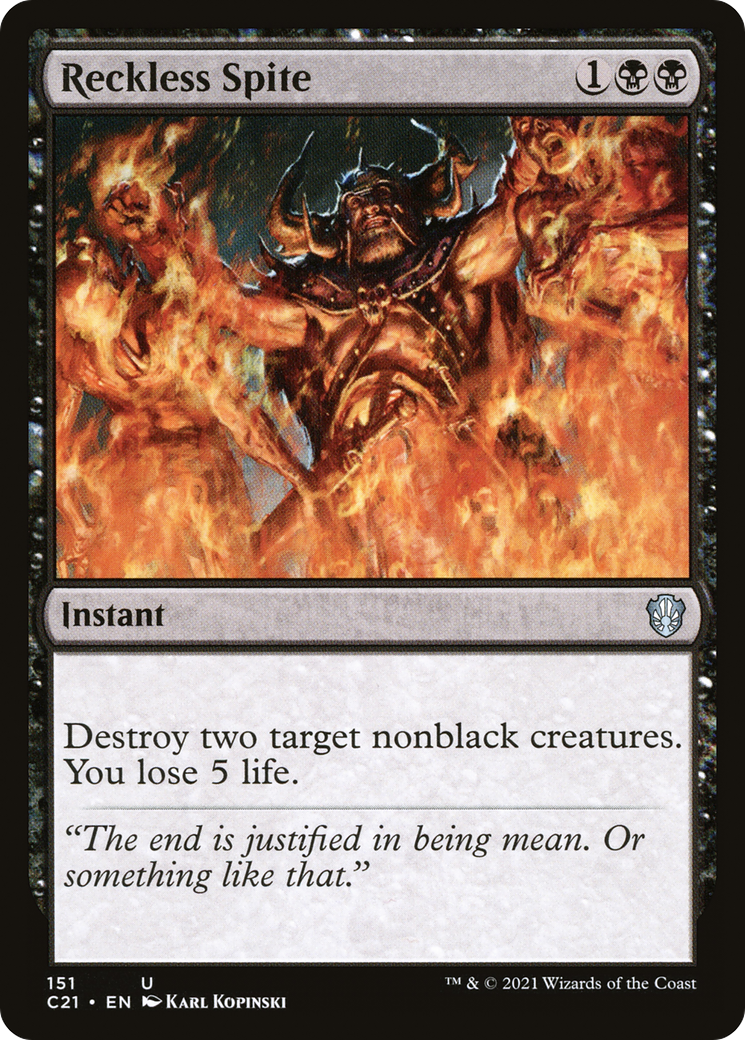 Image of Reckless Spite (C21-151) - Commander 2021