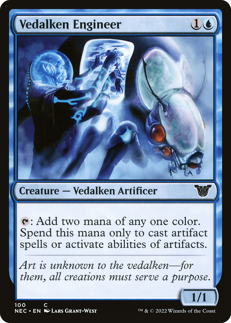 Image of Vedalken Engineer (NEC-100) - Neon Dynasty Commander