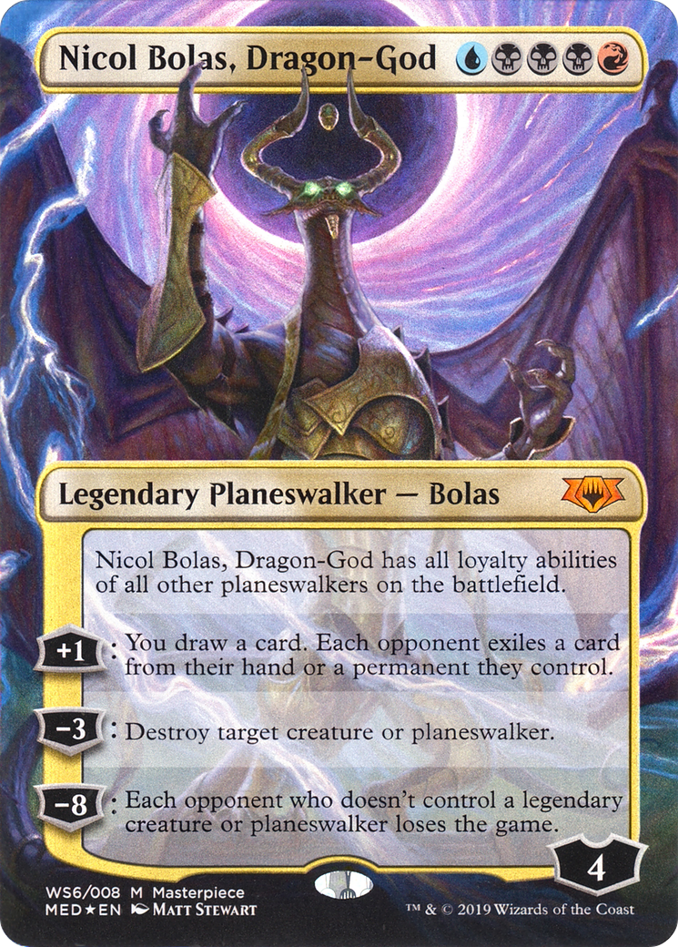 Image of Nicol Bolas, Dragon-God (MED3-WS6) - Mythic Edition (Borderless) Foil