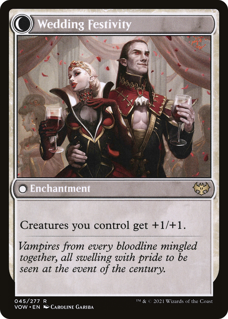 Image of Wedding Announcement (VOW-045) - Innistrad: Crimson Vow: (Double Faced Transform) Foil