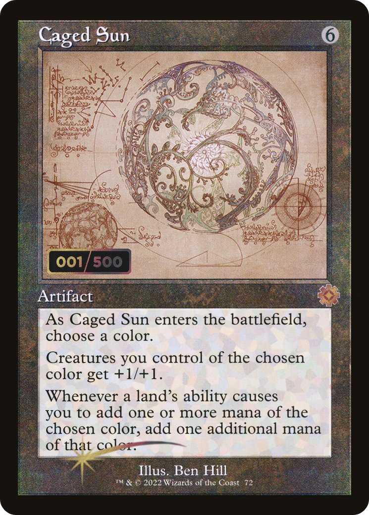 Image of Caged Sun (Schematic) (Serial Numbered) (BRR-072) - The Brothers' War Retro Artifacts Foil