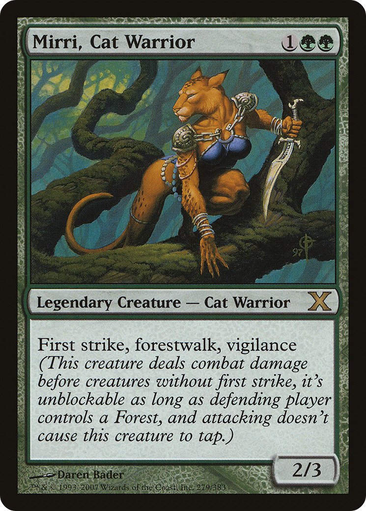 Image of Mirri, Cat Warrior (10E-279) - Tenth Edition