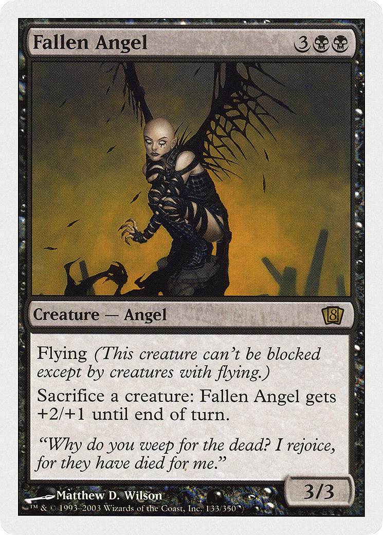 Image of Fallen Angel (8ED-133) - 8th Edition Foil