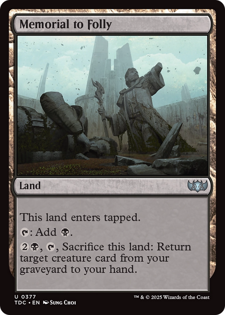 Image of Memorial to Folly (TDC-377) - Commander: Tarkir: Dragonstorm