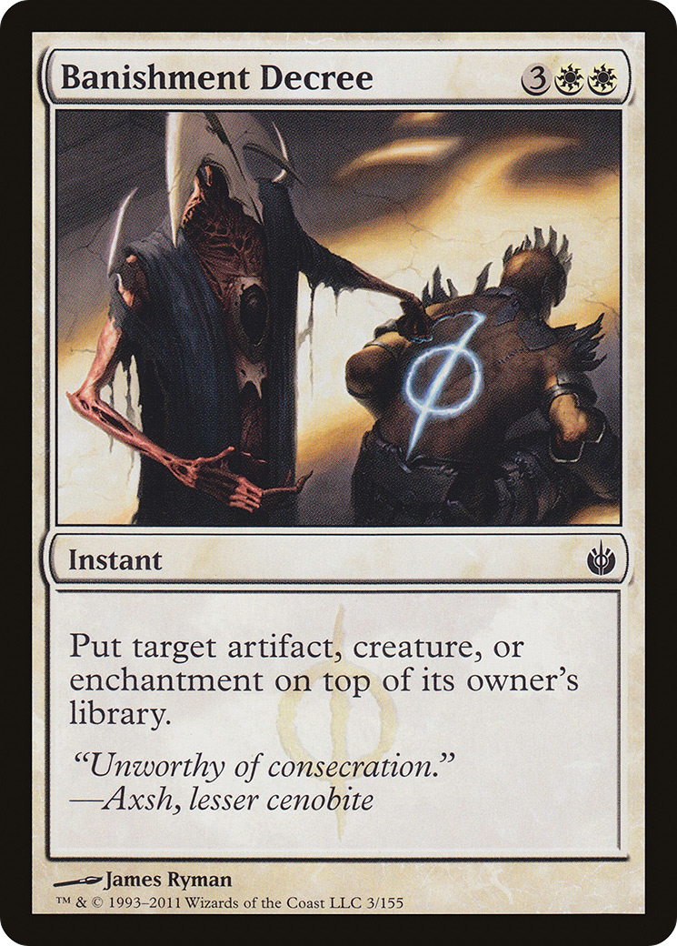 Image of Banishment Decree (MBS-003) - Mirrodin Besieged
