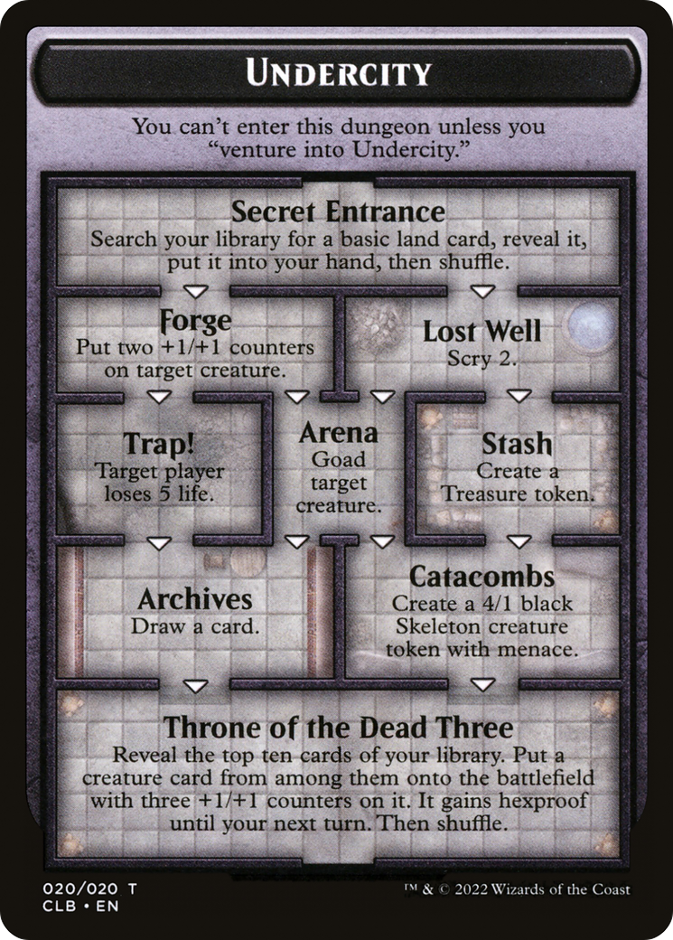 Image of Undercity // The Initiative (TCLB-020) - Battle for Baldur's Gate Tokens Foil