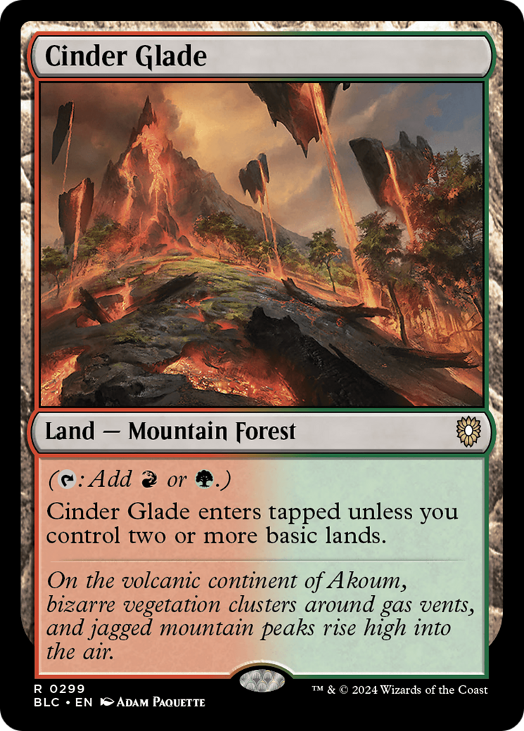 Image of Cinder Glade (BLC-299) - Bloomburrow Commander