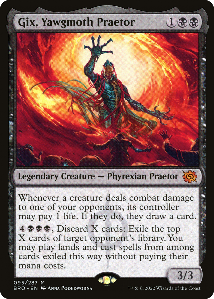 Image of Gix, Yawgmoth Praetor (BRO-095) - The Brothers' War Foil