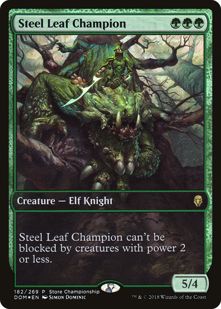 Image of Steel Leaf Champion (GAME-182) - Dominaria Promos Foil
