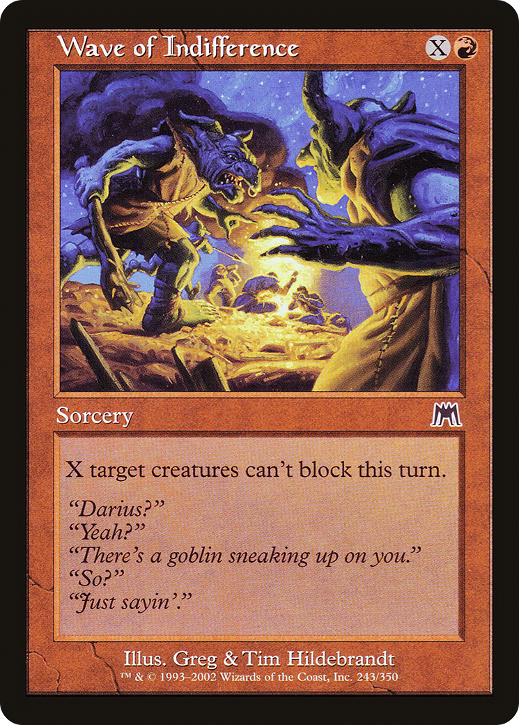 Image of Wave of Indifference (ONS-243) - Onslaught Foil