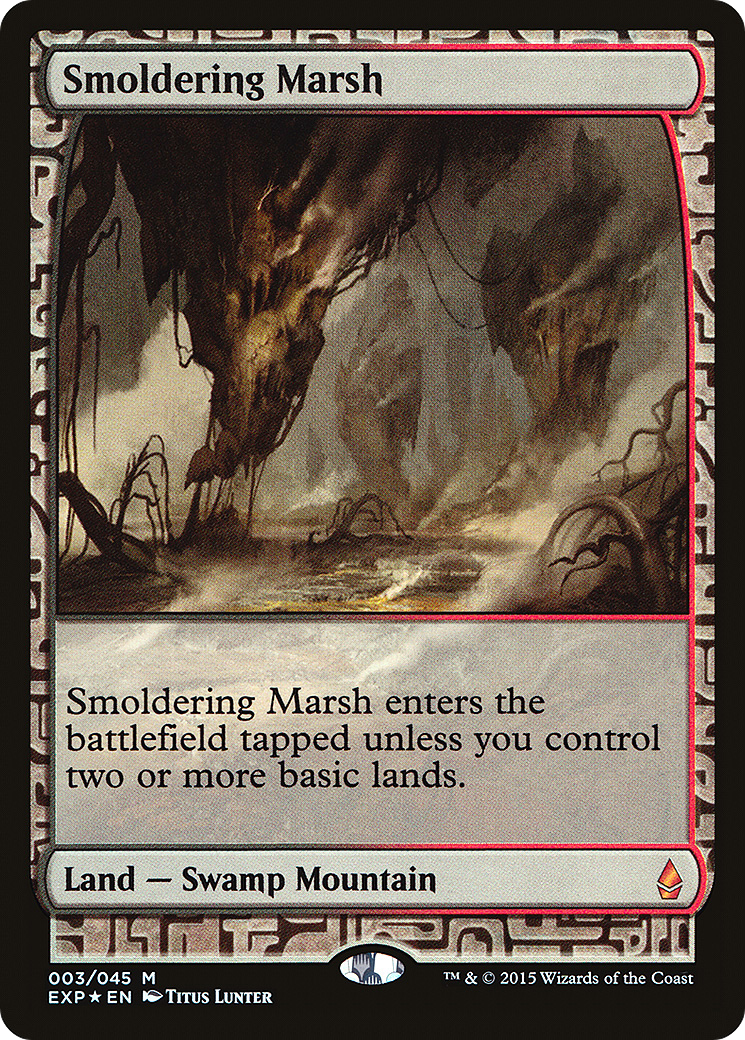Image of Smoldering Marsh (EXP-003) - Zendikar Expeditions Foil