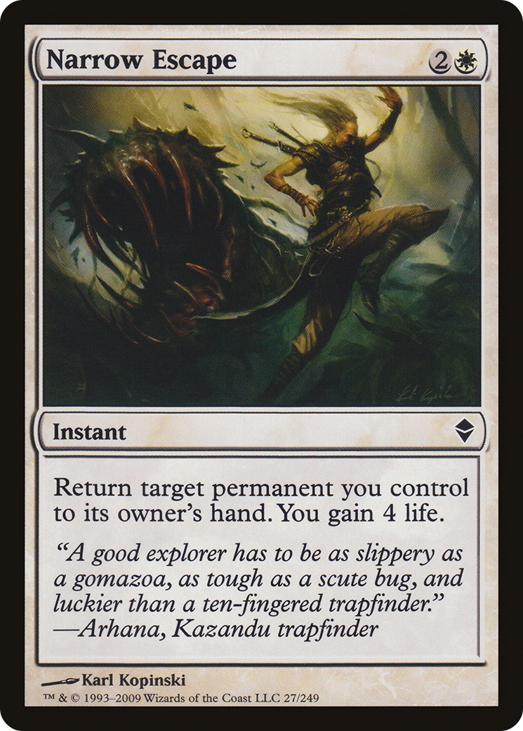 Image of Narrow Escape (ZEN-027) - Zendikar Foil