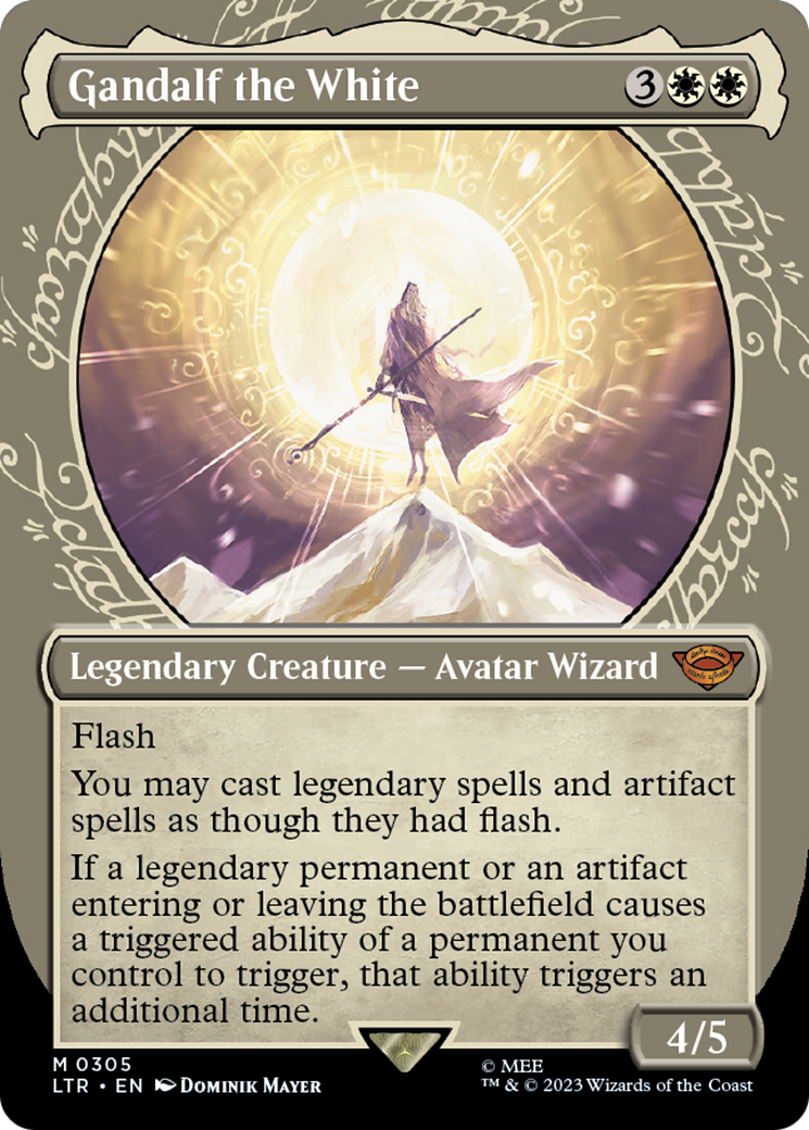 Image of Gandalf the White (Showcase) (LTR-305) - The Lord of the Rings: Tales of Middle-earth: (Showcase) (Borderless) Foil