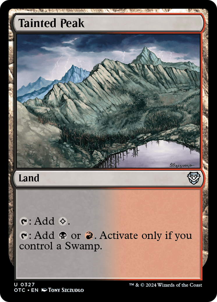 Image of Tainted Peak (OTC-327) - Outlaws of Thunder Junction Commander