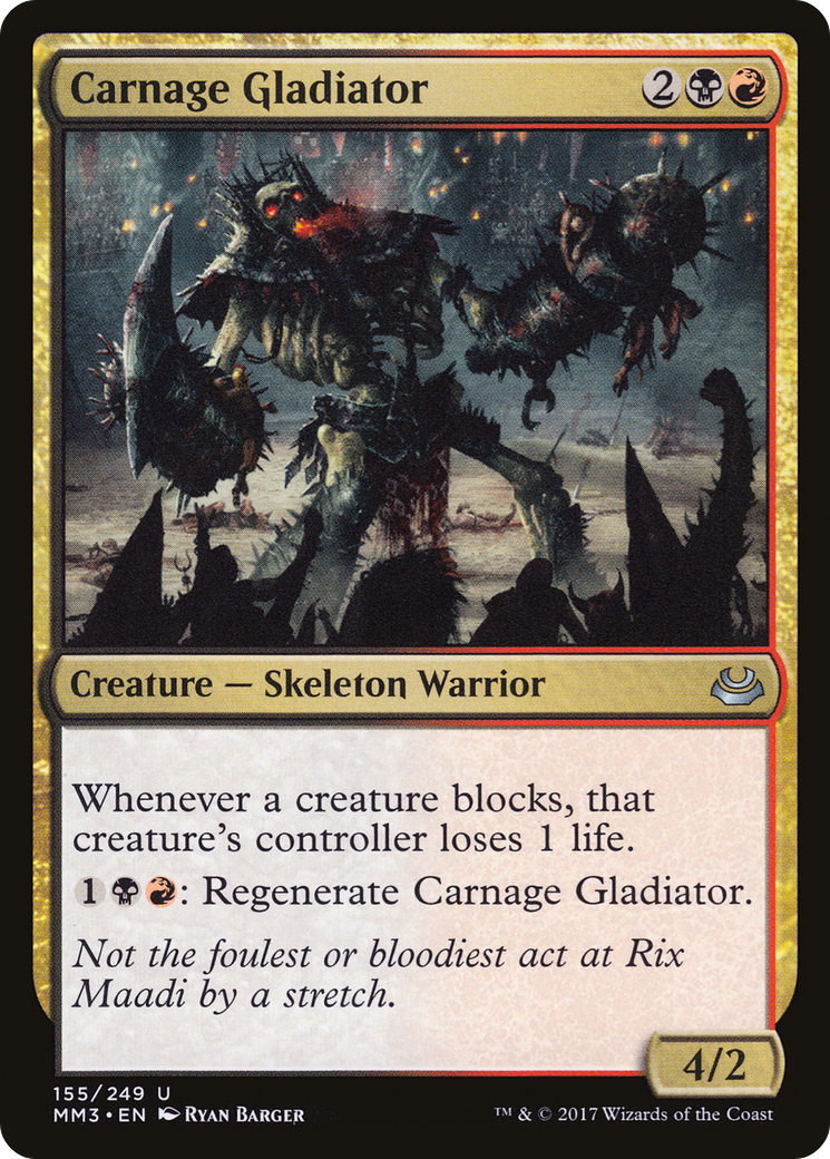 Image of Carnage Gladiator (MM3-155) - Modern Masters 2017 Foil