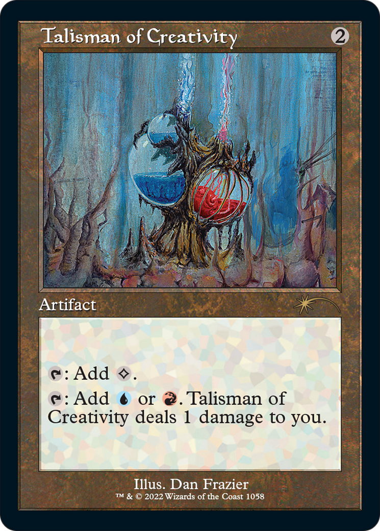 Image of Talisman of Creativity (Retro Frame) (SLD-1058) - Secret Lair Drop Etched Foil