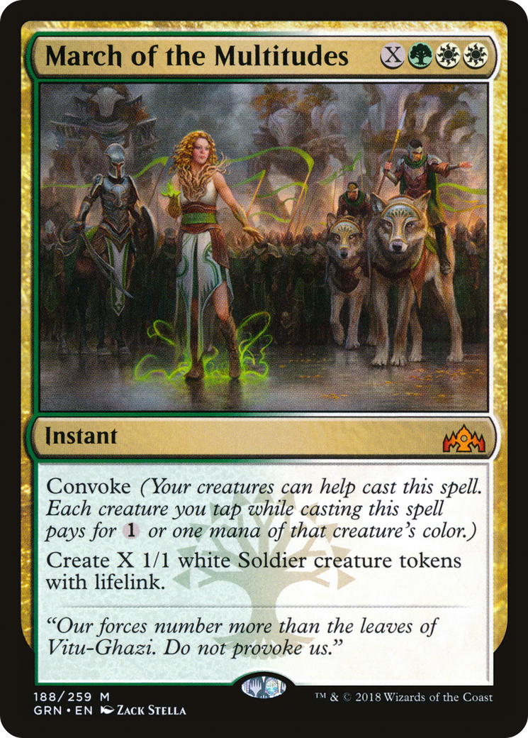 Image of March of the Multitudes (GRN-188) - Guilds of Ravnica Foil