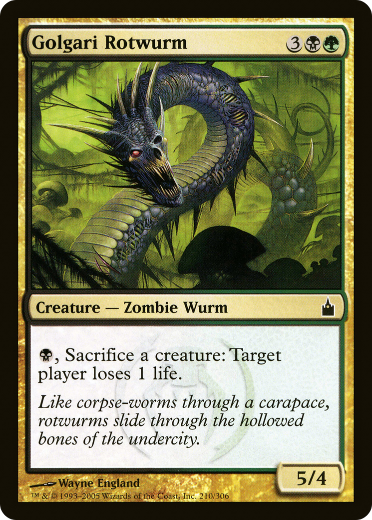 Image of Golgari Rotwurm (RAV-210) - Ravnica: City of Guilds