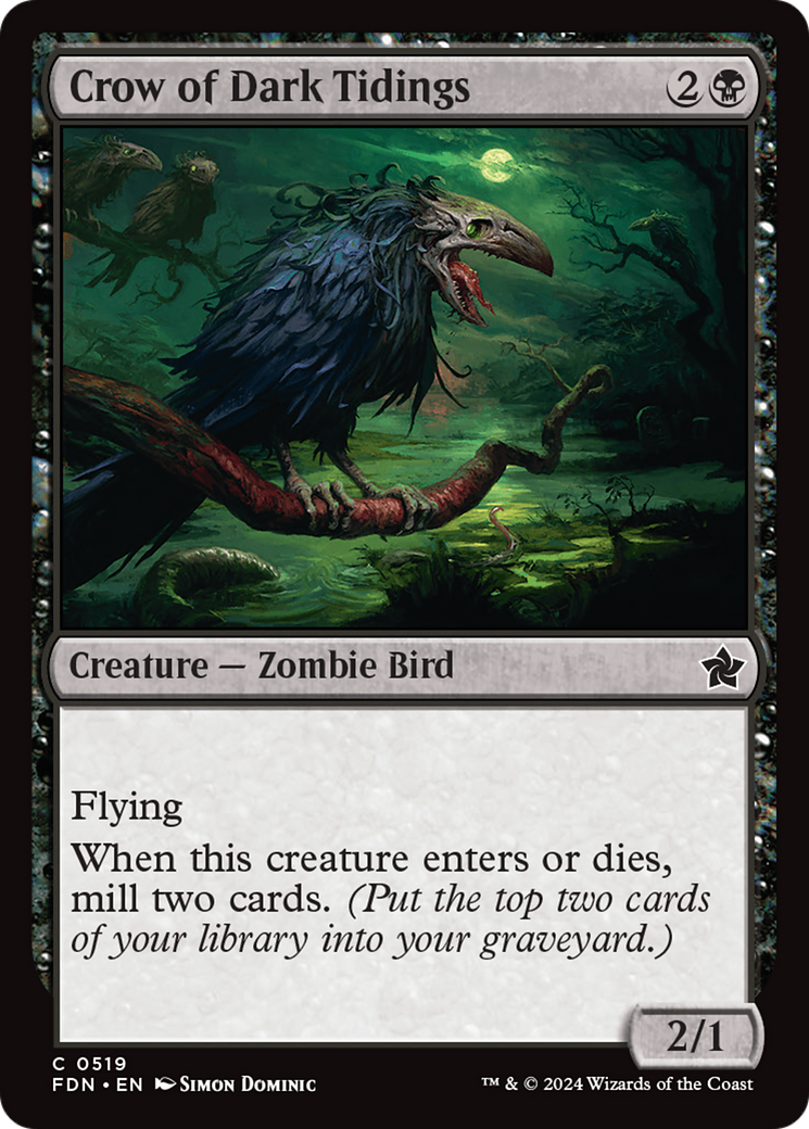 Image of Crow of Dark Tidings (FDN-519) - Foundations