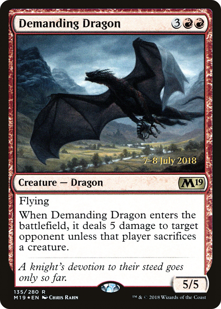 Image of Demanding Dragon (PRE-135) - Core Set 2019 Promos Foil