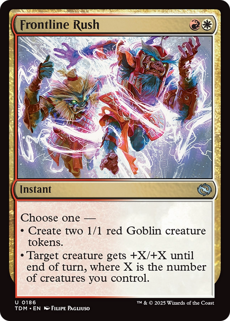 Image of Frontline Rush (TDM-186) - Tarkir: Dragonstorm Foil
