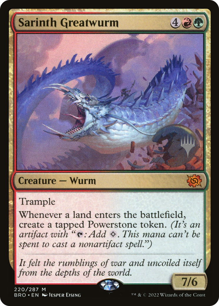 Image of Sarinth Greatwurm (PPBRO-220P) - The Brothers' War Promos
