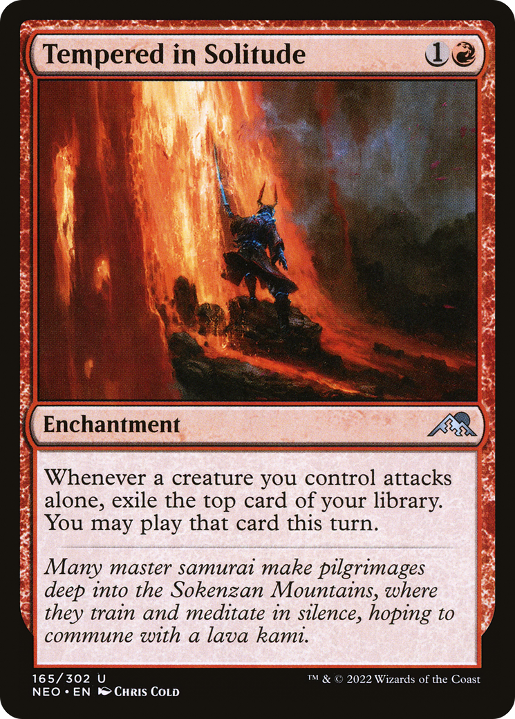 Image of Tempered in Solitude (NEO-165) - Kamigawa: Neon Dynasty Foil