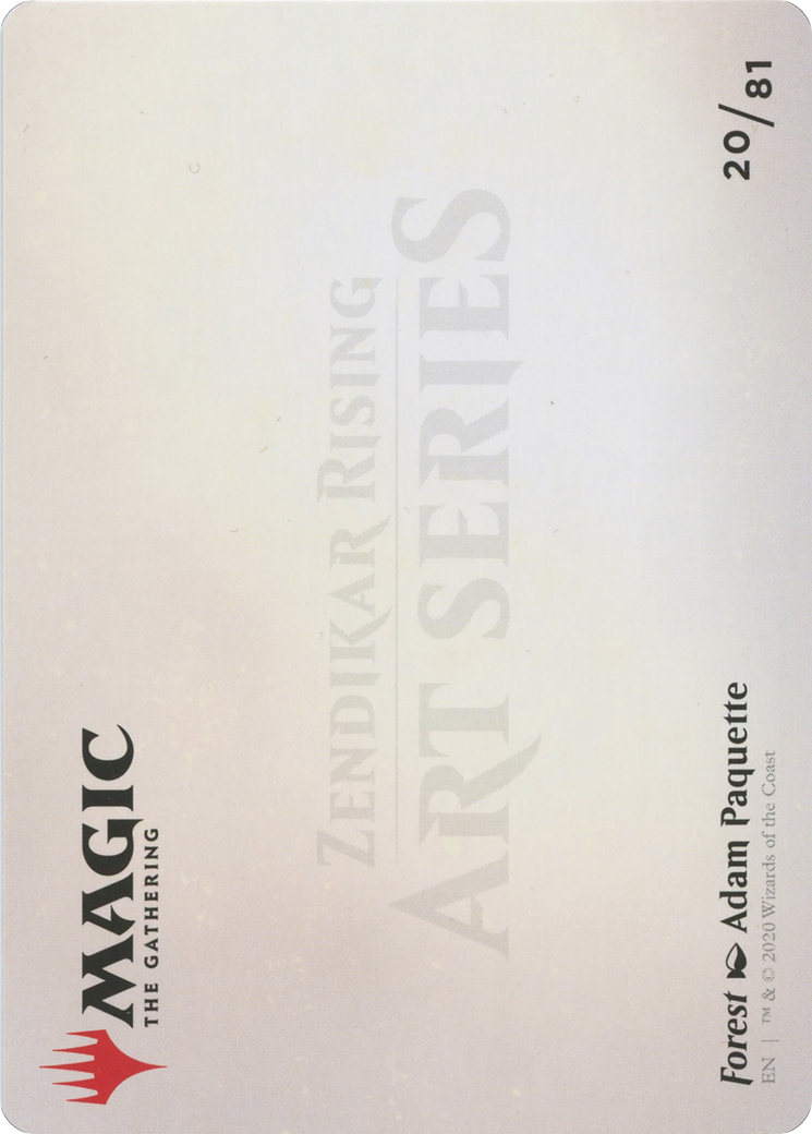 Image of Forest // Forest (AZNR-020) - Zendikar Rising Art Series (Borderless) Foil