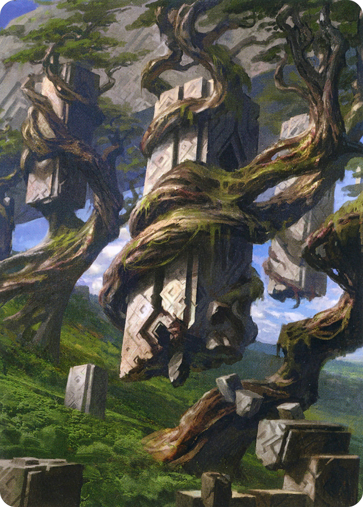 Image of Forest // Forest (AZNR-020) - Zendikar Rising Art Series (Borderless) Foil