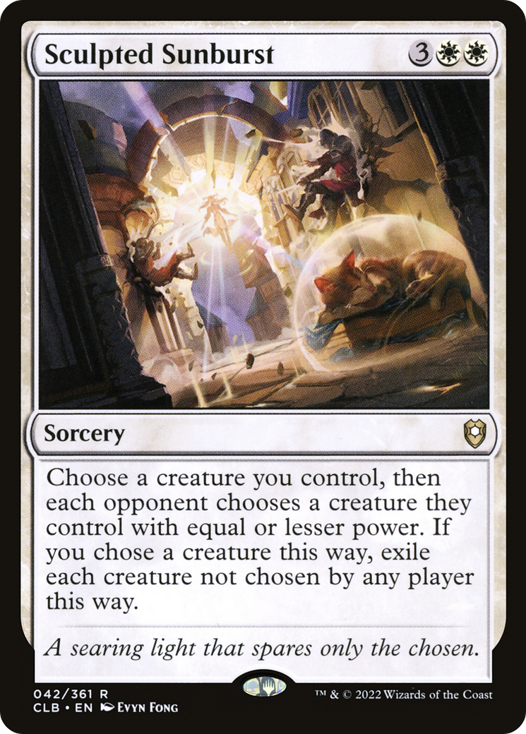 Image of Sculpted Sunburst (CLB-042) - Commander Legends: Battle for Baldur's Gate Foil