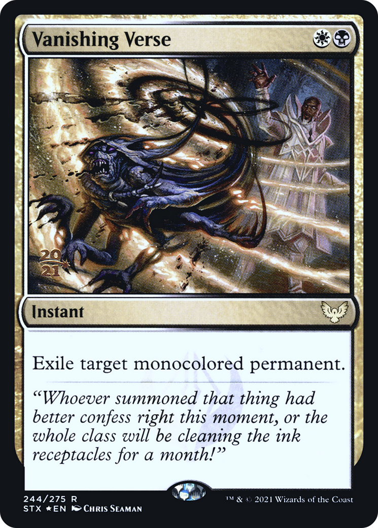 Image of Vanishing Verse (PRE-244) - Strixhaven: School of Mages Promos Foil